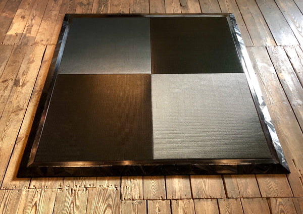 NO EDGE 4 HALF SIZE BLACK TATAMI SET (MID WITH 4 HALF SIZE) MACHINE MADE